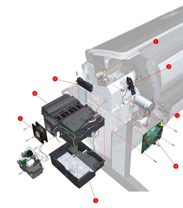 Drop Detector Sensor Assembly for the HP Designjet T1200, T770, T2300, T7100, Z3100, Z3200, Z2100, Z6500 Series (Q5669-60666) - Refurbished