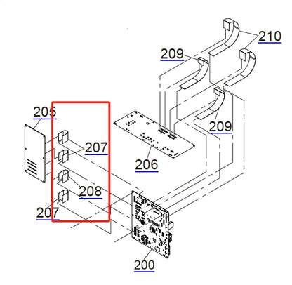 EPSON SureColor P7500 P7550 P7570 / P9500 P9550 P9570 HARNESS,FFC,DRV-H1*2 &amp; DRV-H2*2 - 2199975 + 2199976