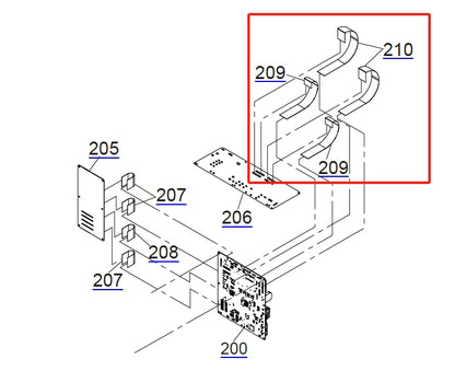 EPSON SureColor P7500 P7550 P7570 / P9500 P9550 P9570 HARNESS,FFC,DRV-M1*2 &amp; DRV-M2*2 - 2199980 + 2199981