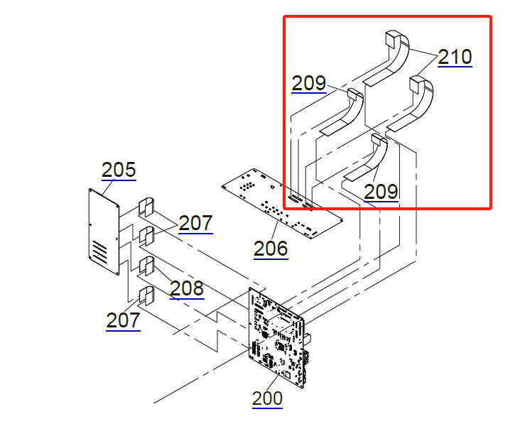 EPSON SureColor P7500 P7550 P7570 / P9500 P9550 P9570 HARNESS,FFC,DRV-M1*2 & DRV-M2*2 - 2199980 + 2199981