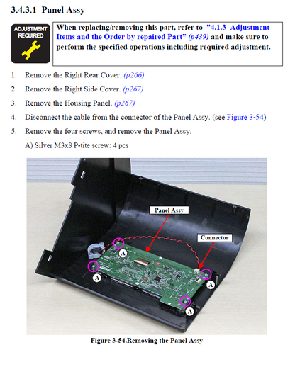 Panel ASSY for EPSON SureColor P7500 P9500 - 1821505