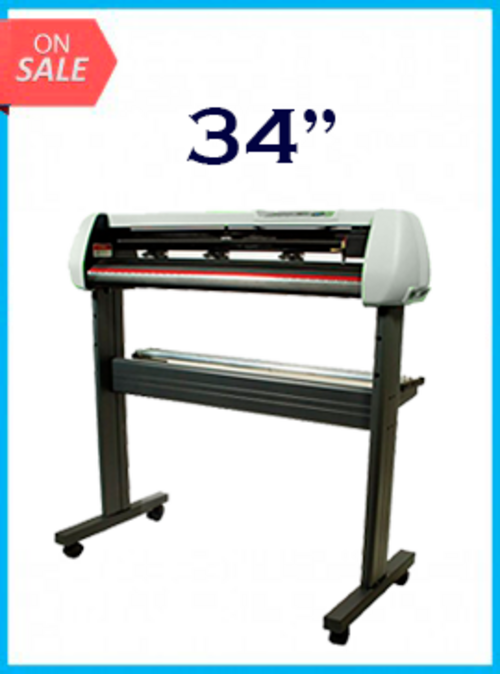 34" MH Vinyl Cutter with Stand & Design and Cut Software - New