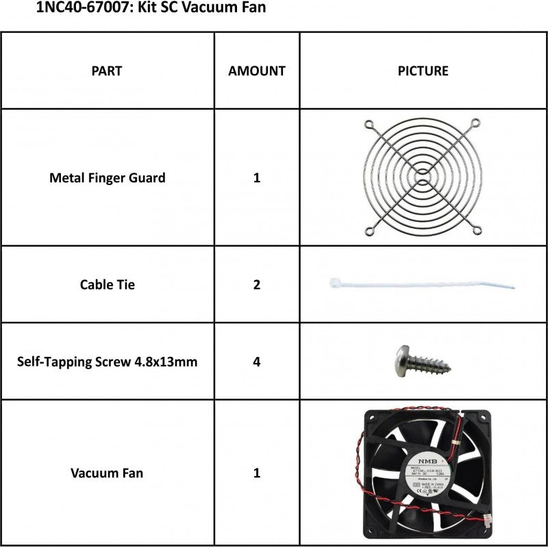 SummaCut Vacuum Fan Kit (1NC40-67007)