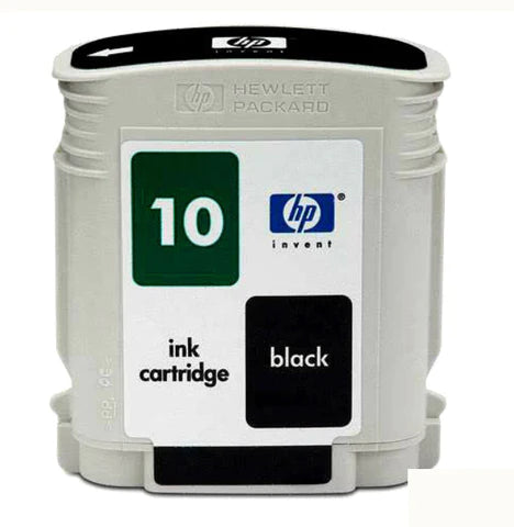 HP 10 OEM Black Ink Cartridge for the Designjet 500 and 800 - Partially Used (C4844A)