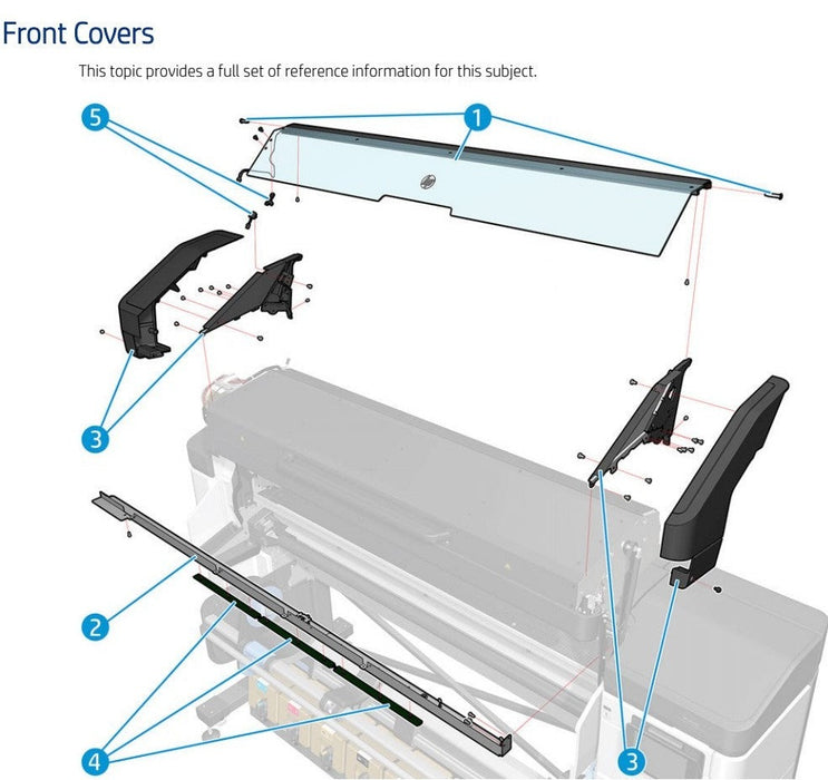 Front Window for HP Latex 700W Printer (Y0U21-67091) - New