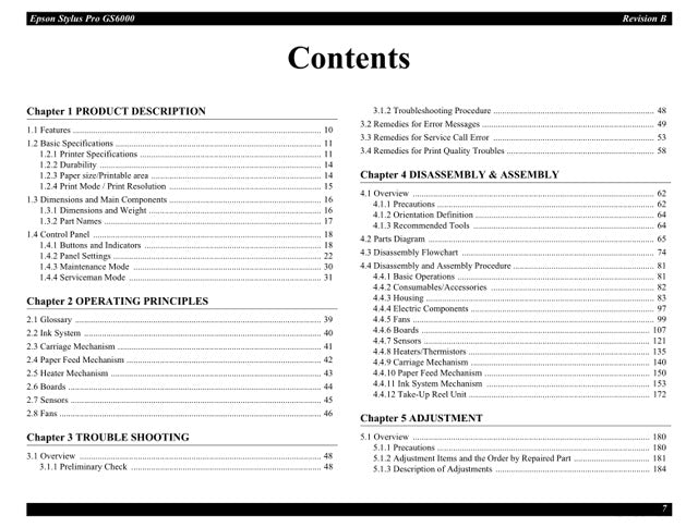 EPSON Pro GS6000 Service Manual