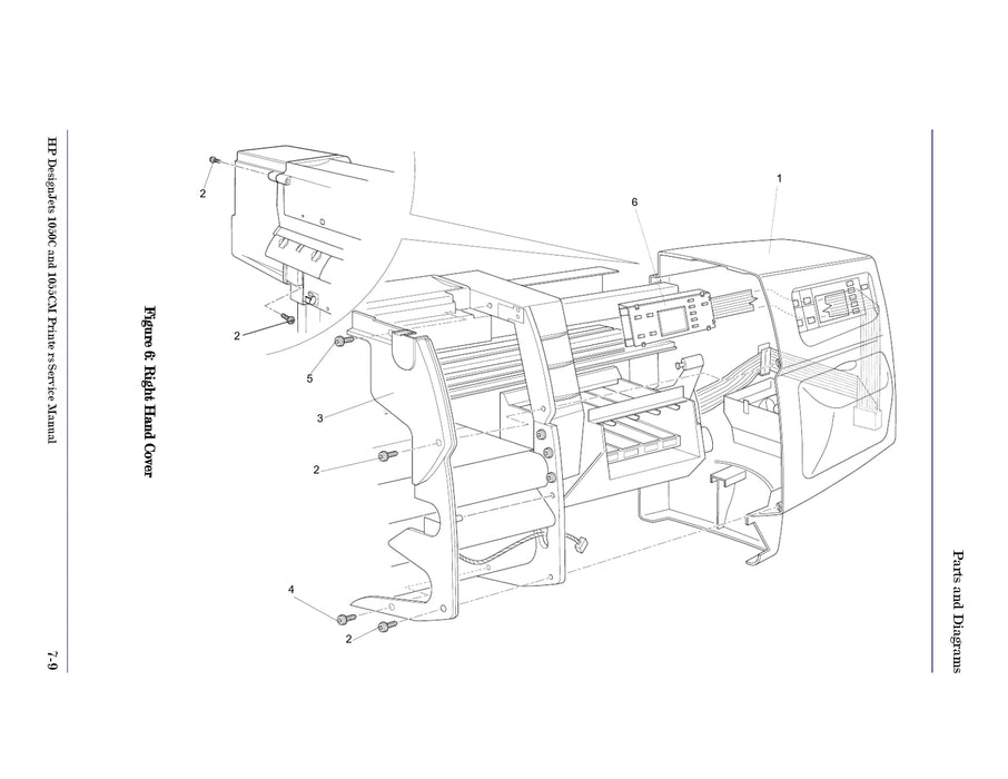 Front Panel Assembly for the HP DesignJet 1050C and 1055CM Printers - New (C6072-60175)