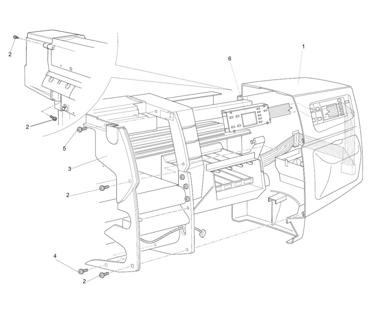 Right Hand Trim - For HP DesignJet 1050C and 1055CM Printers (C6072-60174)