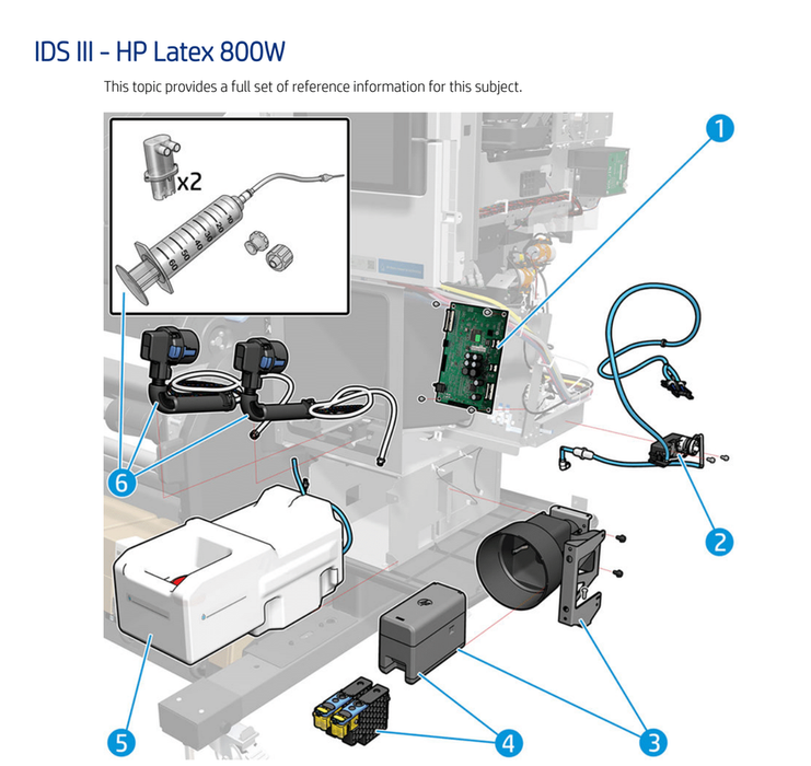 Water Dispenser Pump assy White for HP Latex 700W Printer (Y0U21-67152) - New