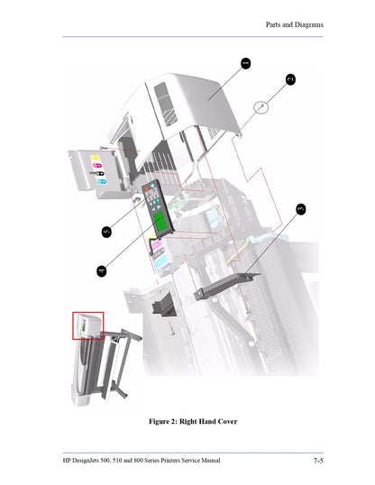 CH337-60001 Front Panel Assembly - For HP Designjet 510 Plotter