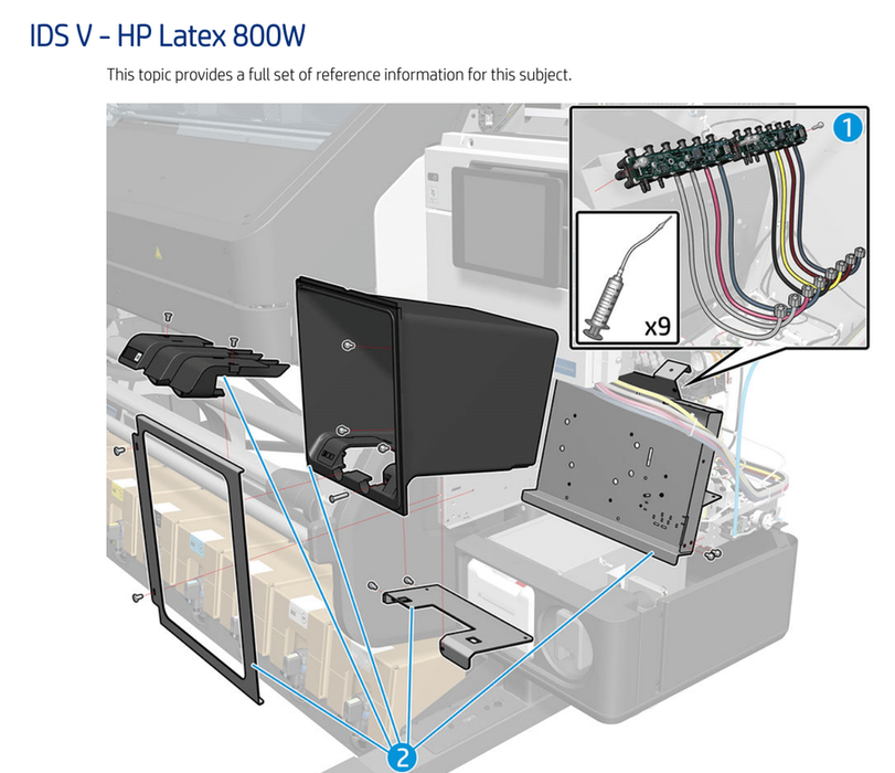 IDS Cabling for HP Latex 700/700W Printer (Y0U21-67183)