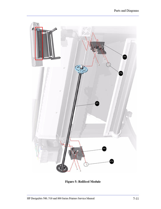 CH336-67009 Rollfeed Kit SVC (HP DesignJet 510 Series Only)