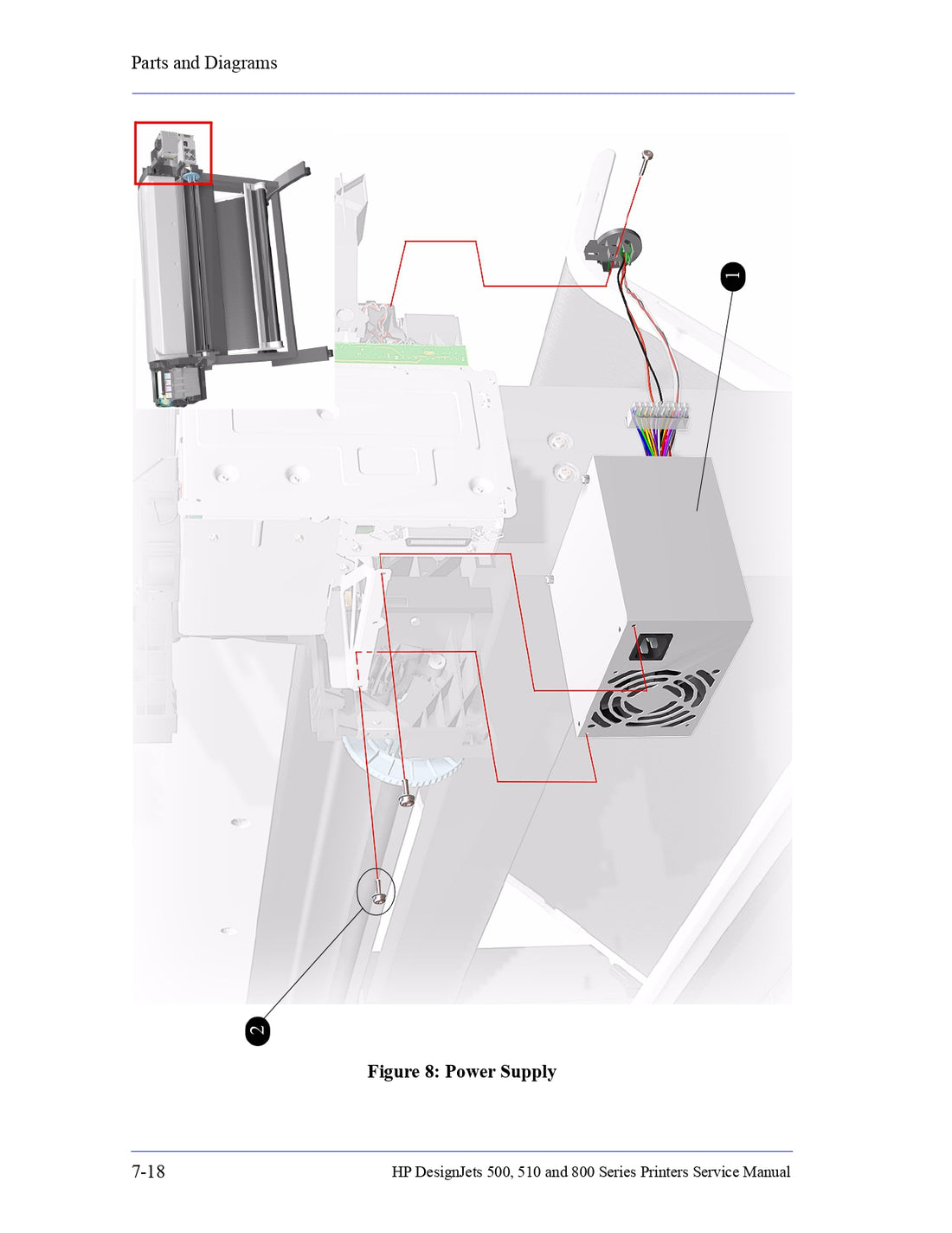 0515-4662  Screw Tap M3 x 10 mm for HP DesignJet 510, 500, 800 Series