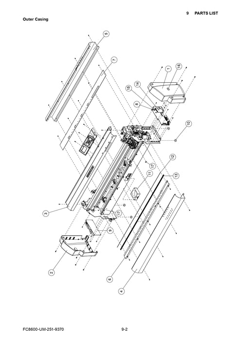 Center Cover for Graphtec FC8600-60 (621632150)