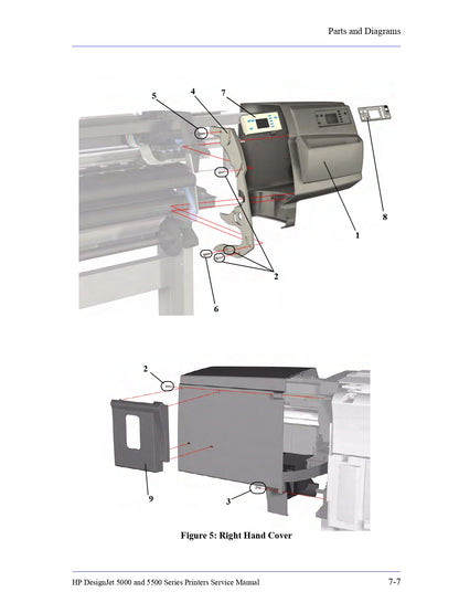 Right Hand Trim for HP DesignJet 5000/5500 Printers (C6090-60043)