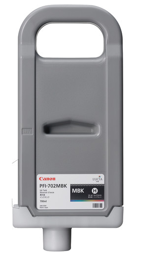 Canon PFI-702MBK Matte Black Ink Tank (700ml) for imagePROGRAF iPF8100, iPF9100 - 2219B001AA