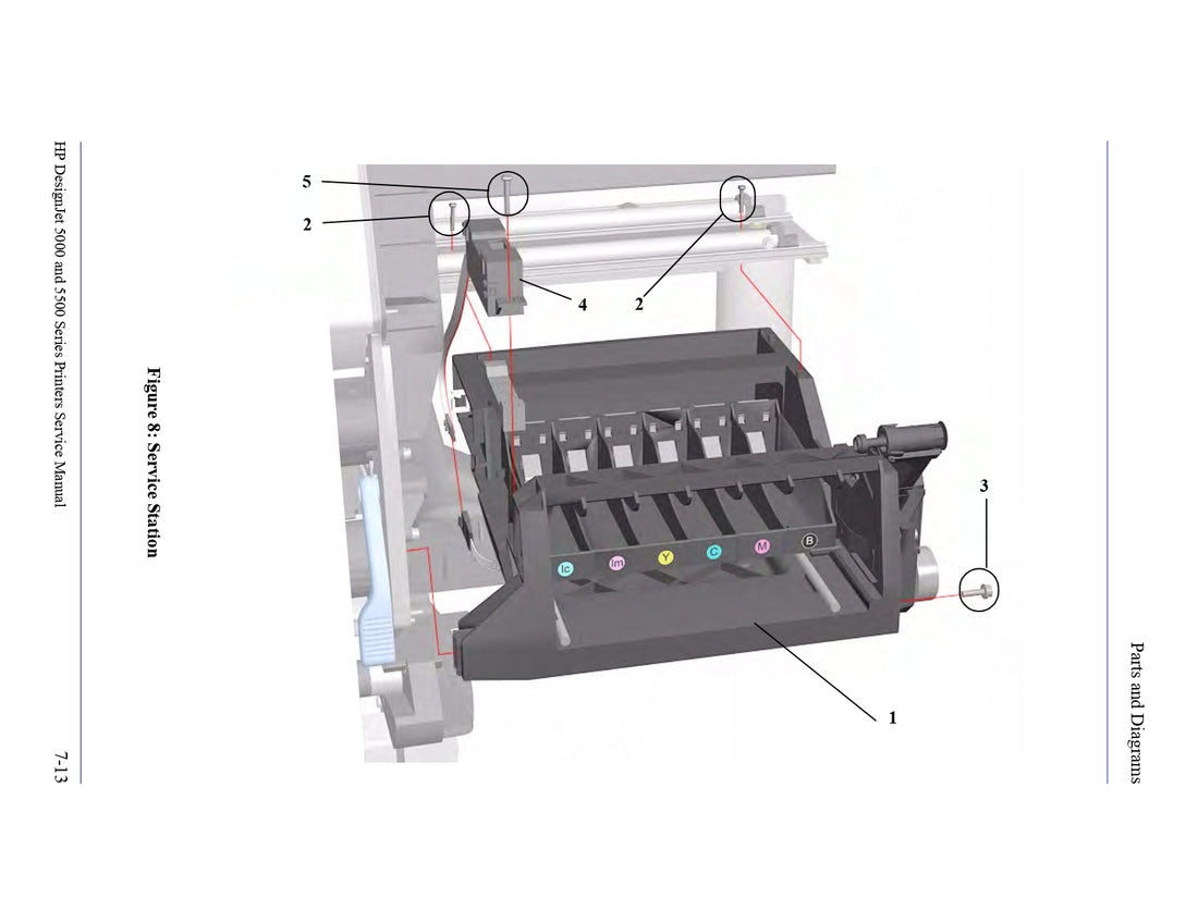 Service Station Assembly for HP DesignJet 5000/5500 Printers (C6090-60083) - New