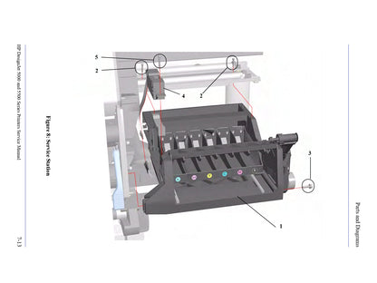 Service Station Assembly for HP DesignJet 5000/5500 Printers (C6090-60083) - New