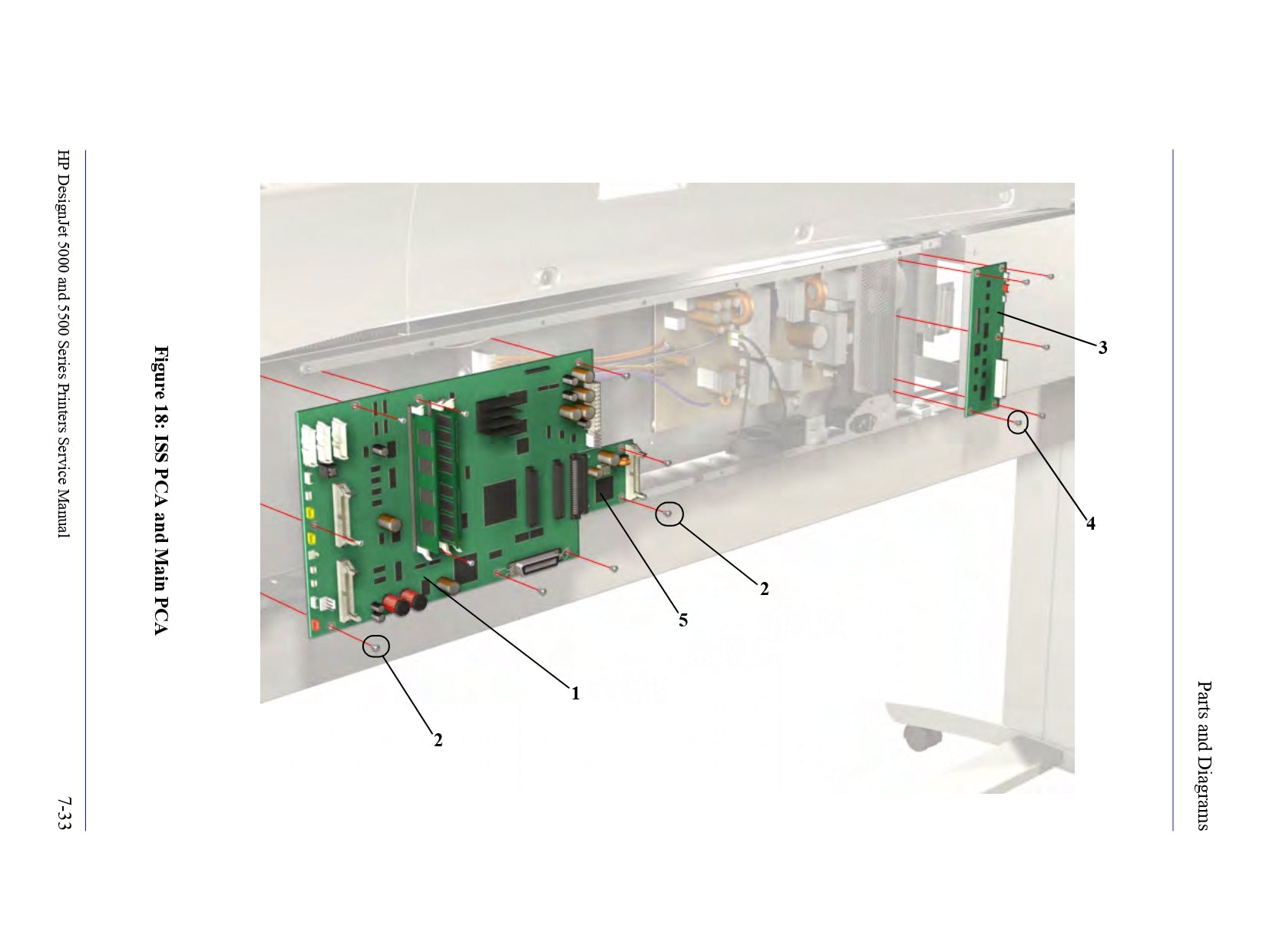 Ink supply station (ISS) PCA board for the HP DesignJet 5000, 5500 Printers (C6090-60041) - New