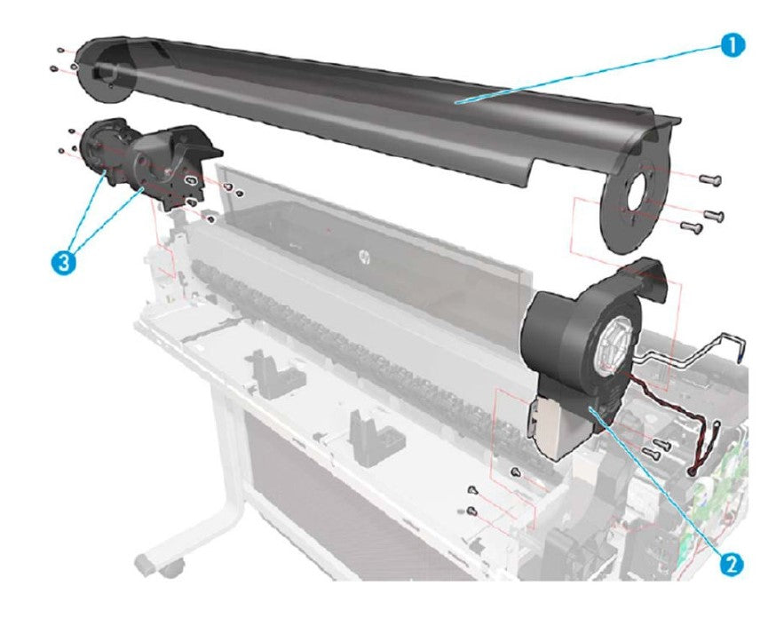 Candela Left Roll Support SV for the HP DesignJet T730, T830 Series (F9A30-67050)