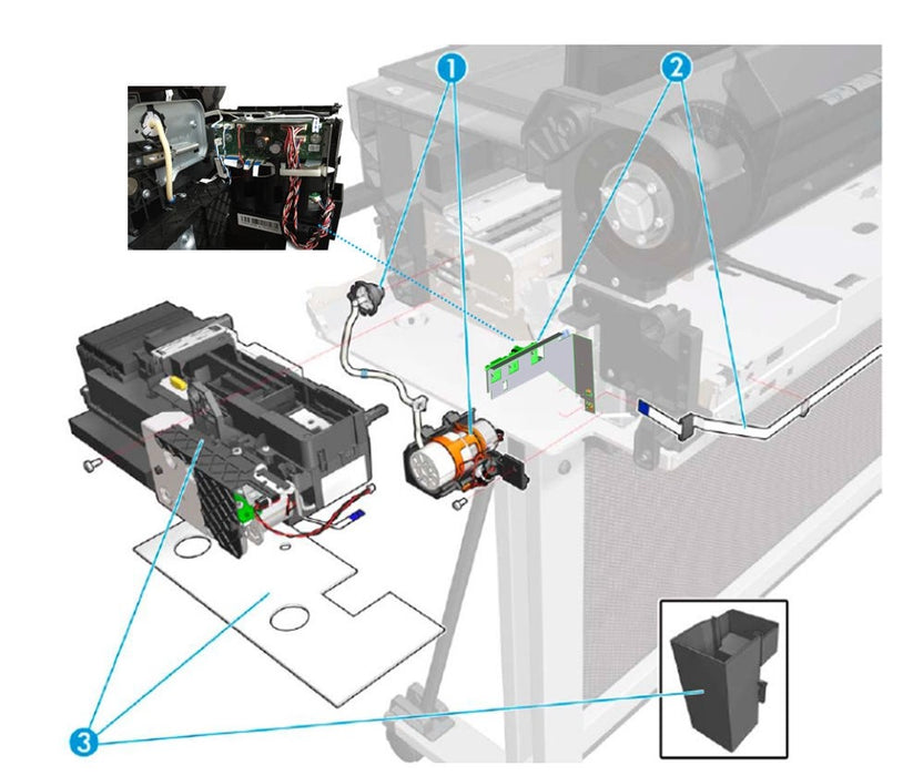 Candela Prime pump SV kit for the HP DesignJet T730 / T830 Printers (F9A30-67048)