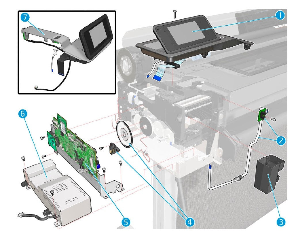 Main PCA SV Kit for the HP Designjet T730, T830 Series (F9A30-67001)