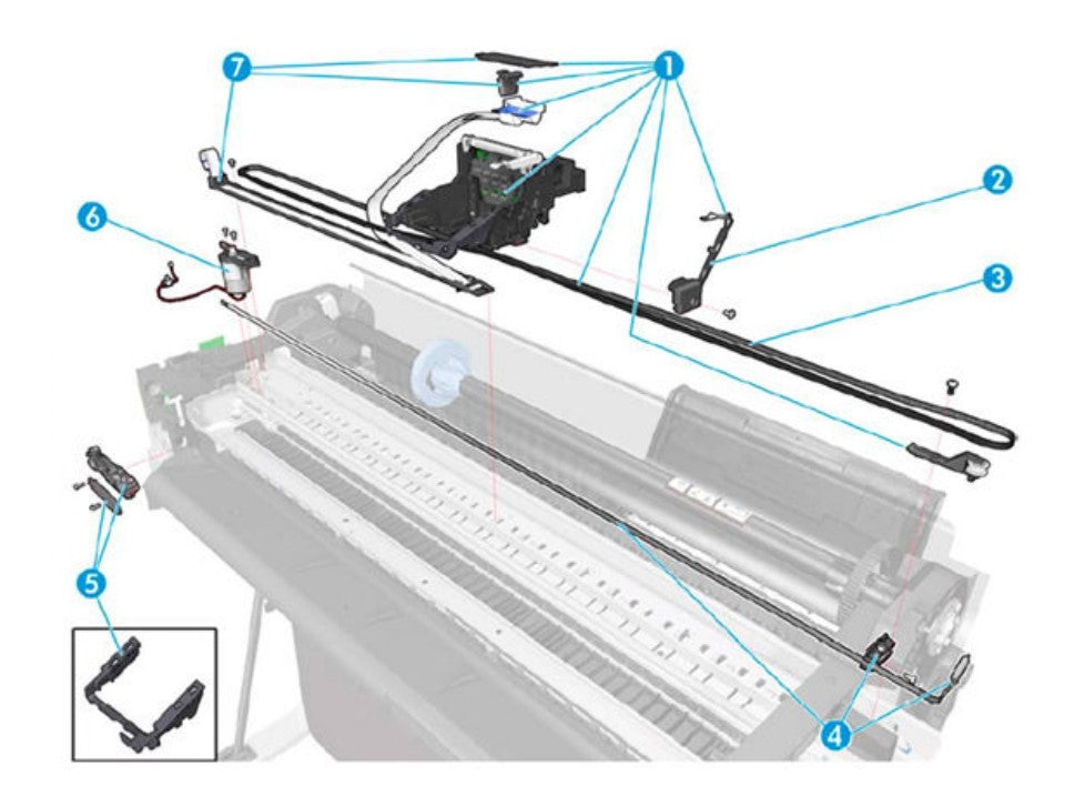 AmpXL 36 Carriage Assembly for the HP DesignJet T730, T830 Series (F9A30-67069)
