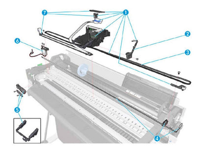 AmpXL 36 Trailing cable SV for the HP Designjet T520, T830, T730 Series (CQ893-67001)