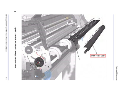 Center Platen Assembly for HP DesignJet 5000/5500 Printers - 42" Model (C6090-60311)