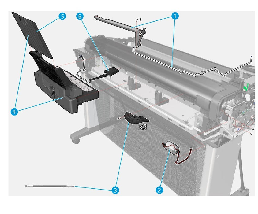 Assembly Multi-sheet tray SV kit for the HP DesignJet T730, T830 Series (F9A30-67009)