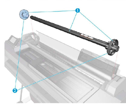 Spindle hubs for the HP DesignJet T730, T830, T650, T520, T525, T530 Series (CQ893-67009)