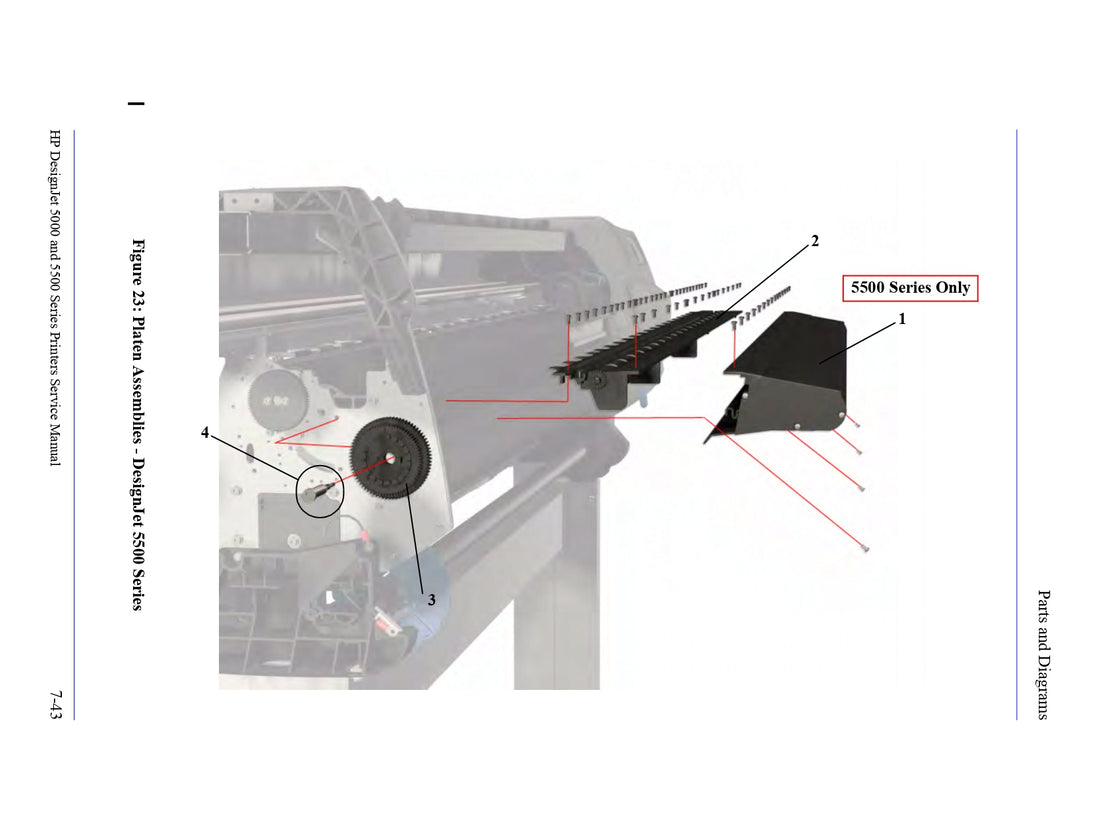Heater Assembly for HP DesignJet 5000/5500 Printers - 60" Model (Q1253-60011)