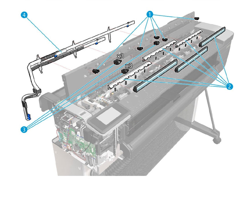 Scan bars SV kit for the HP DesignJet T830 Series (F9A30-67018)