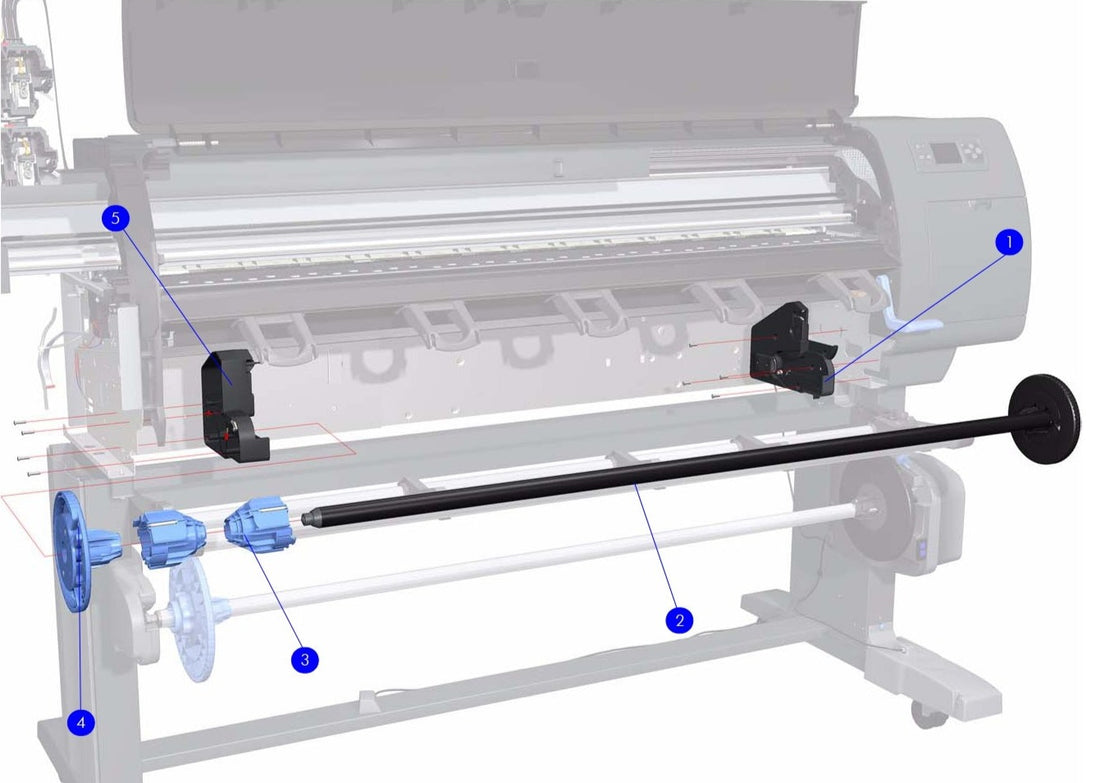 Right Rollfeed Module for the HP Designjet Z6100 plotters (Q6651-60311) - Refurbished