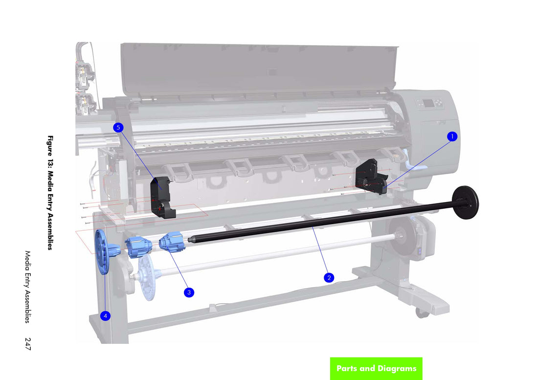 Spindle (60") - For the HP DesignJet Z6100 Series (Q6652-60127) - New