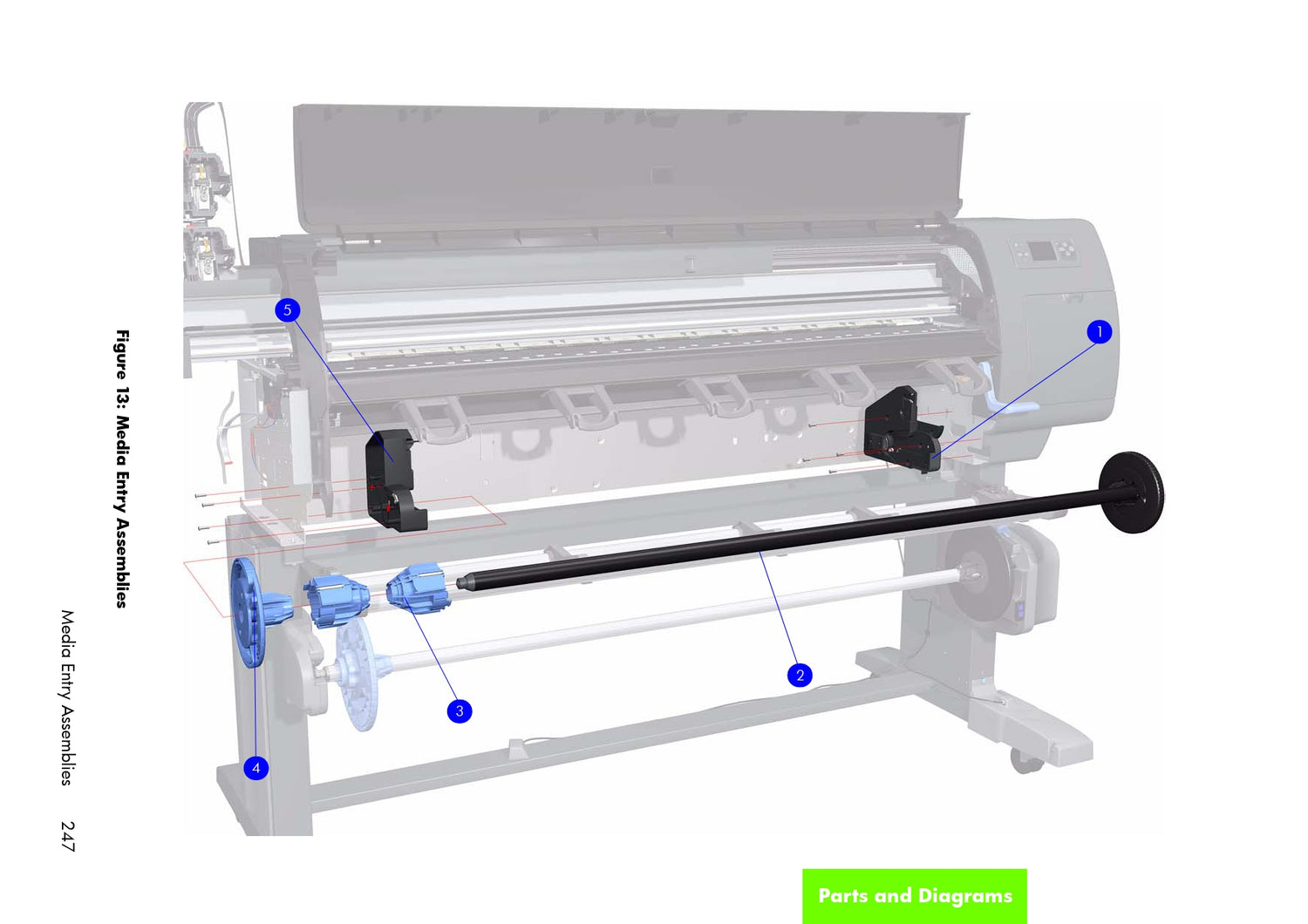 Spindle (60") - For the HP DesignJet Z6100 Series (Q6652-60127) - New