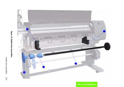 Spindle (60") - For the HP DesignJet Z6100 Series (Q6652-60127) - New