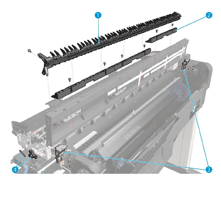 Diverter Bottom Part SV for the HP DesignJet T830 Series (F9A30-67062)