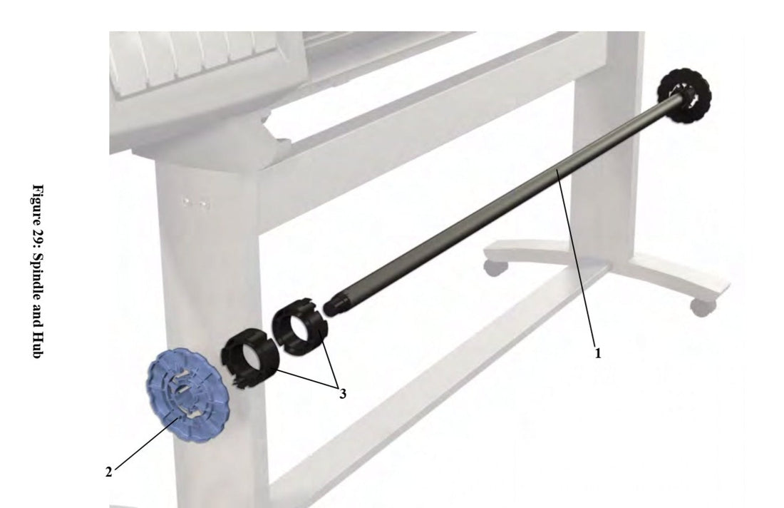 Spindle for 42-inch HP DesignJet 5000, 5500 Printers (C6090-60074) - New