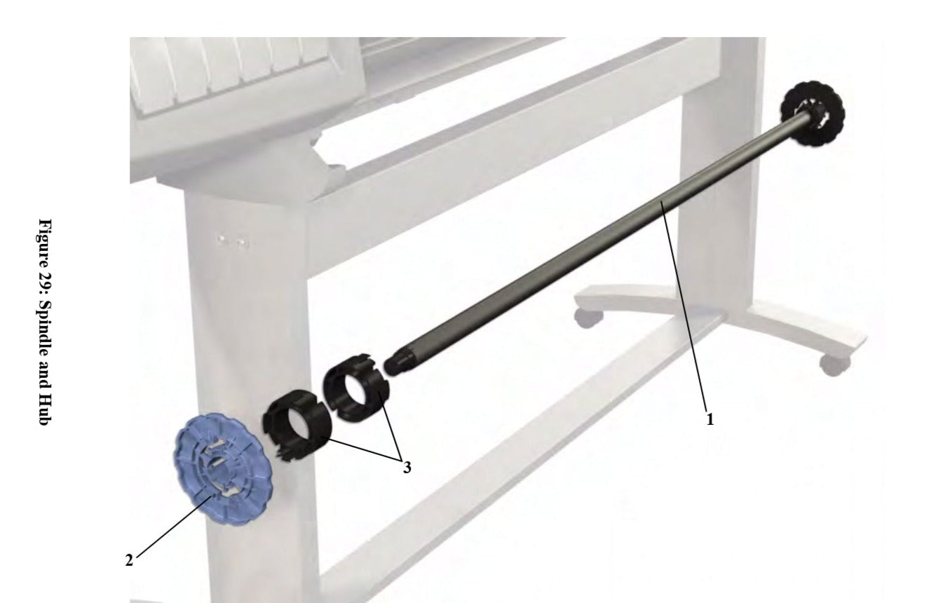 Spindle for 42-inch HP DesignJet 5000, 5500 Printers (C6090-60074) - New