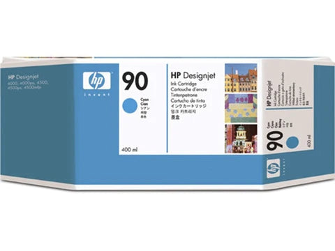 HP 90 400-ml Cyan DesignJet Ink Cartridge for the HP DesignJet 4000, 4020, 4500, 4520 Printers (C5061A) - Partially Used