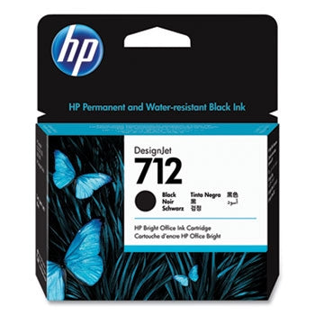 HP 712 80-ml Black DesignJet Ink Cartridge for T210, T230, T250, T630, T650 - 3ED71A