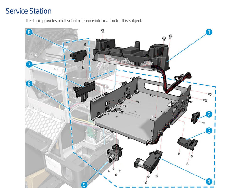 Service Station for HP Latex 700W Printer (Y0U21-67008)