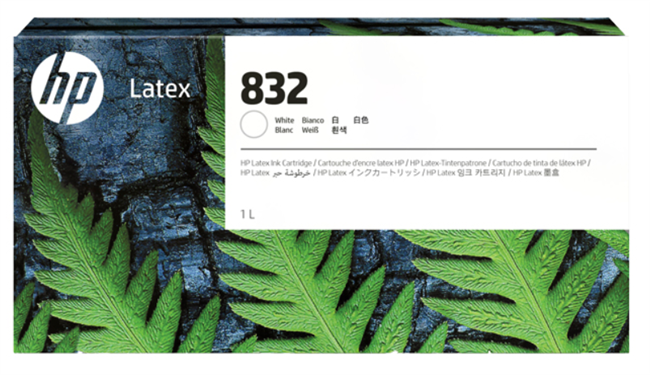 HP 832 1-Liter White Latex Ink Cartridge for Latex 700W - 4UV29A