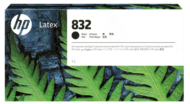HP 832 1-Liter Black Ink Cartridge for Latex 700, 700W