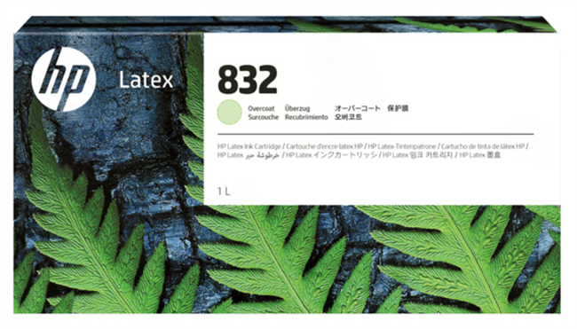 HP 832 1-Liter Overcoat Ink Cartridge for Latex 700, 700W - 4UV82A