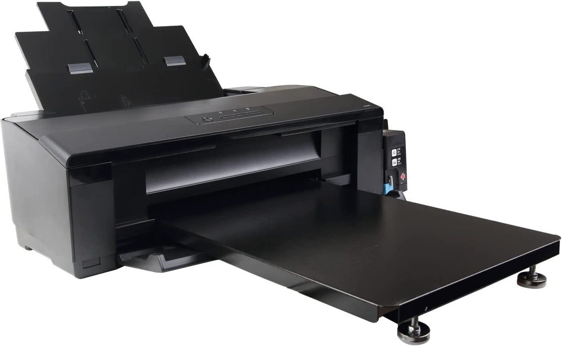  New A3 DTF T-Shirts L1800 Printer Machine Printer w/Roller  Feeder for Fabrics, Leather, Toys, Swimwear, Handicrafts, T Shirt, Pillow,  DIY Print (DTF Printer + 6X 100ml Ink+100pcs PET Film) 
