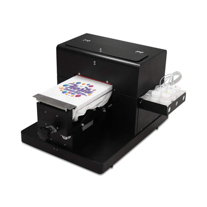 HRM A4 DTG T-Shirts Printer Machine Multicolor DTG Printer Tshirts Machine for Both Dark &amp; Light Clothes Printing