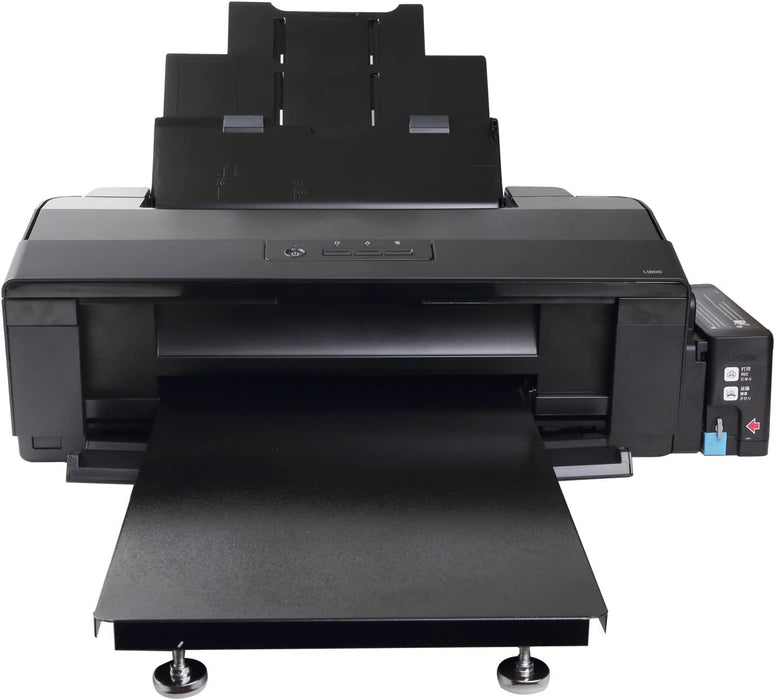 A3+ DTF T-Shirts L1800 Printer Machine for Fabrics, Leather, Toys, Swimwear, Handicrafts, T Shirt, Pillow, DIY Print (DTF Printer + 6X 100ml Ink+100pcs PET Film) - Black