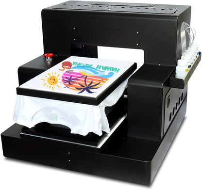 Automatic A3 T-Shirt Printing Machine DTG DTF Printer with Vacuum Platform Flatbed DTG Printer Print On Dark/Light T-Shirt Printing Machine